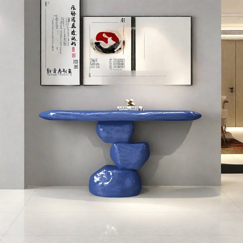 Console Modern Minimalist Art Design, H 35,43 po x l 62,99 po x P 15,75 po, Bleu