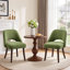 Upholstered Parsons Dining Chairs with Hollow Curved Back & Wood Legs-969882609