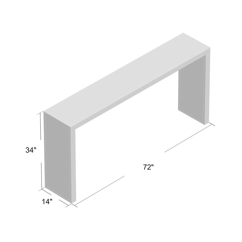 Melange 72'' W Stone Console Table