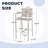 Set of 2 Barstool Pair - 45" Tall Aluminum Frame Stools with Weather-Resistant Mesh Seating