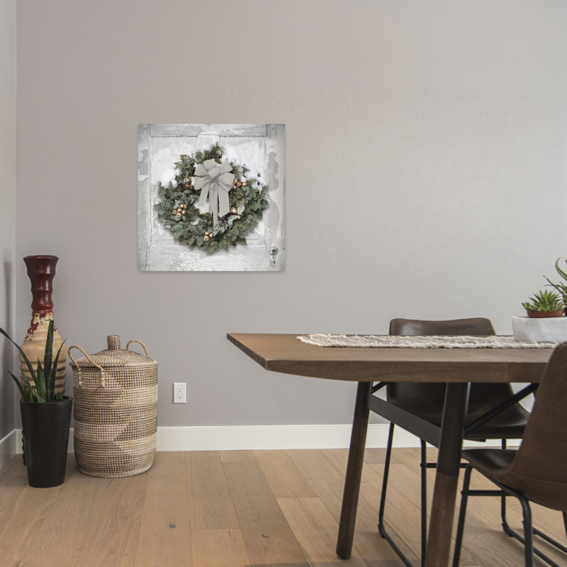 Couronne contemporaine avec art des Fêtes, H 24 po x l 24 po