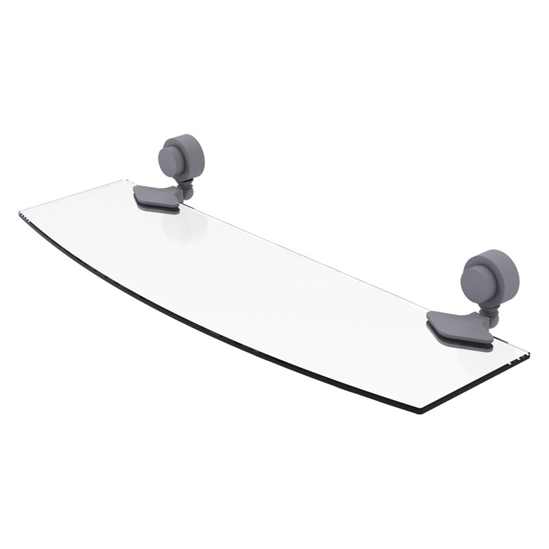 Venus Bracket Shelf, Matte Gray, 18" W x 5.5" L