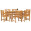 6 - Person Acacia Wood Patio Dining Set with Rectangular Table