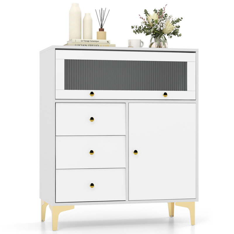 Metal 3 - Drawer Rectangle Accent Chest