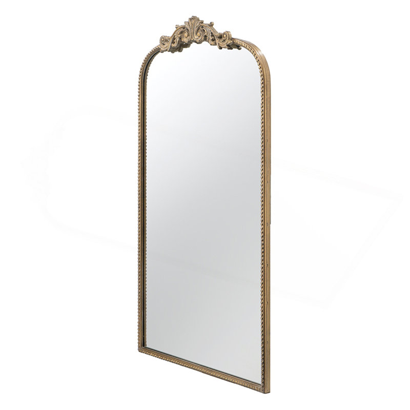 Gorgeous Gold Arch Mirror, Baroque Inspired Wall Decor For Bathroom Bedroom Living Room, Gold, 41.7" x 24"