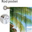 2Pcs, rideaux de plage tropicaux, scène de paradis, vue sur l'océan, palmiers, rideau moderne filtrant la lumière pour le salon, la chambre, la cuisine, la poche à tringle, la fenêtre, les rideaux,-501001561