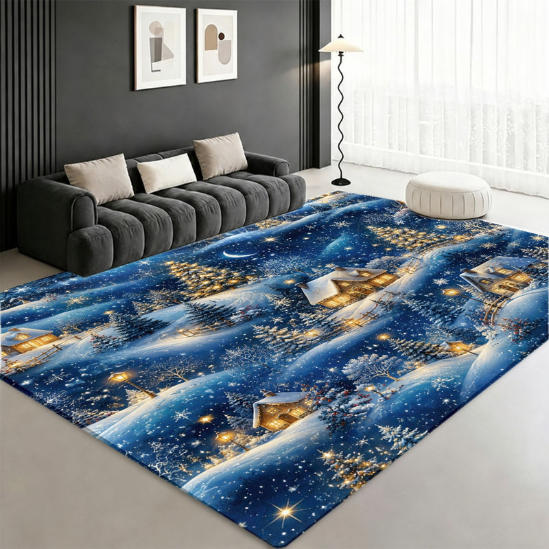 Tapis Winter Village, Rectangle 9 pi 10 po x 6 pi 7 po (300 x 200 cm)