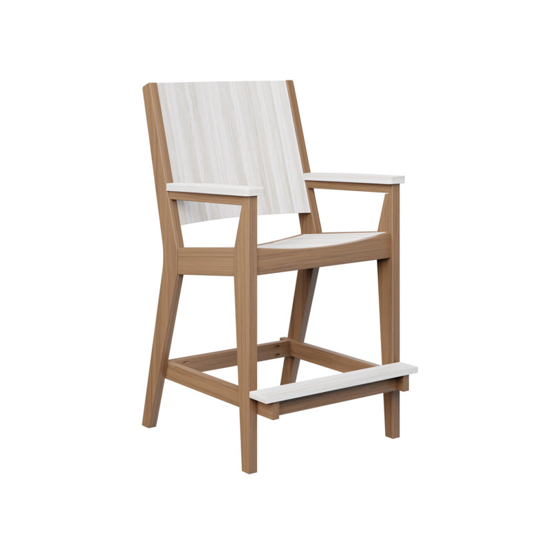 Fauteuil de bar Berlin Chat, Coquille de mer, Acajou antique