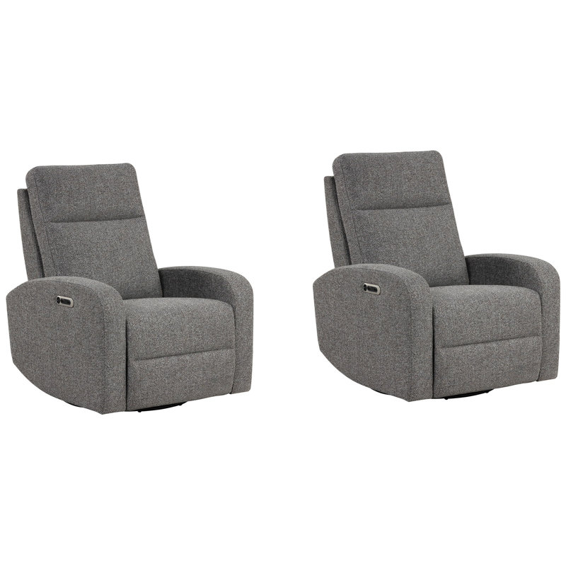 Fauteuil inclinable rembourré Anakaren, Gris beauté naturelle