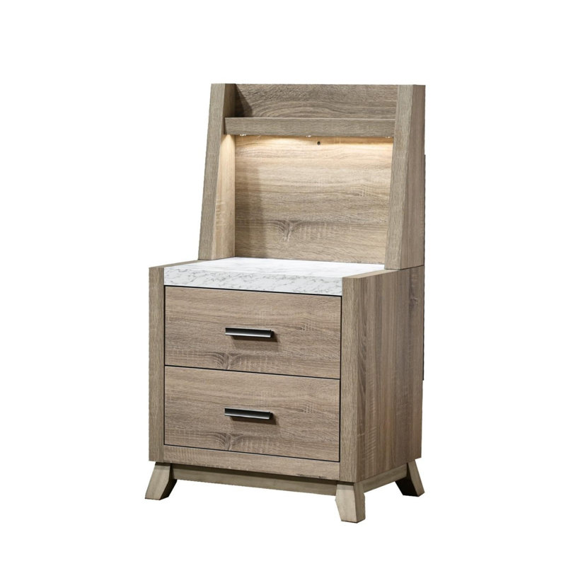 Rustic Transitional Contemporary Nightstand