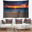 Tapisserie «Seashore Dramatic Colorful Sky Over Beach»-28506402