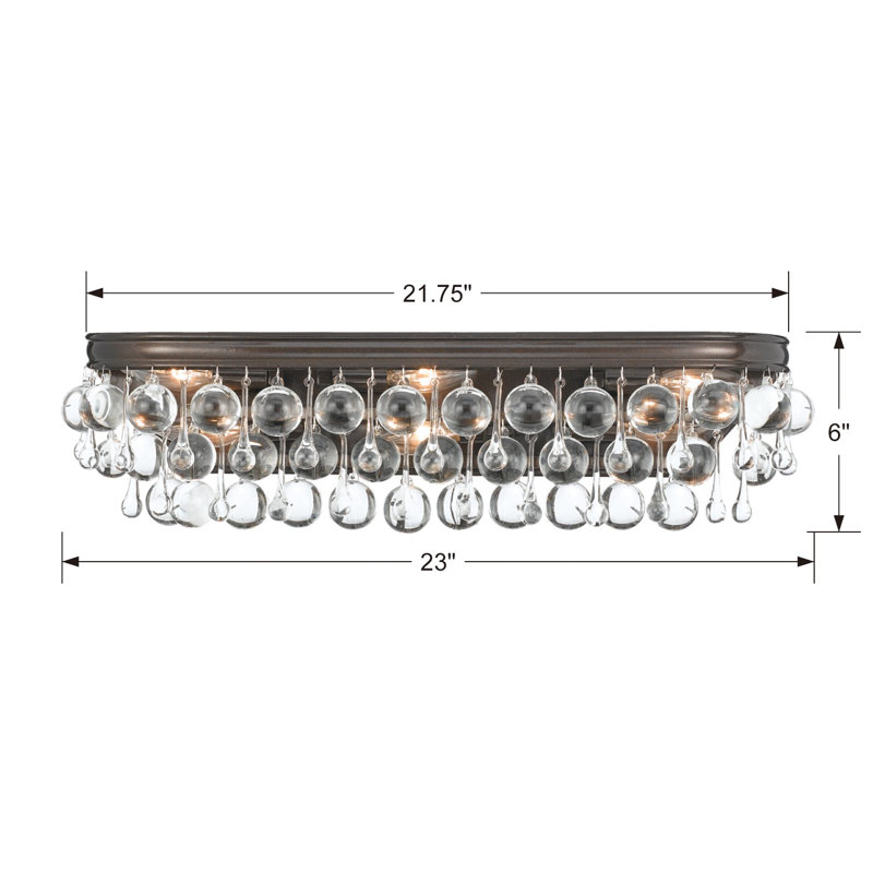 Éclairage de salle de bain à intensité variable 6 lumières Freddy, Bronze éclatant