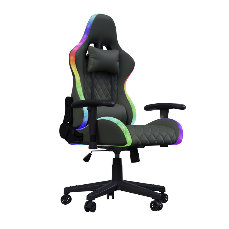 Metro Lane Adjustable Height Floor Game Chair in Black