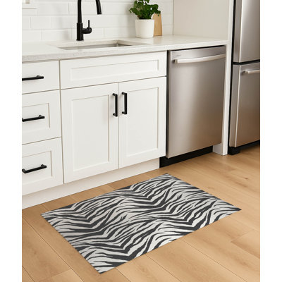 Zebra Patch Lightweight Non-Slip Kitchen Mat