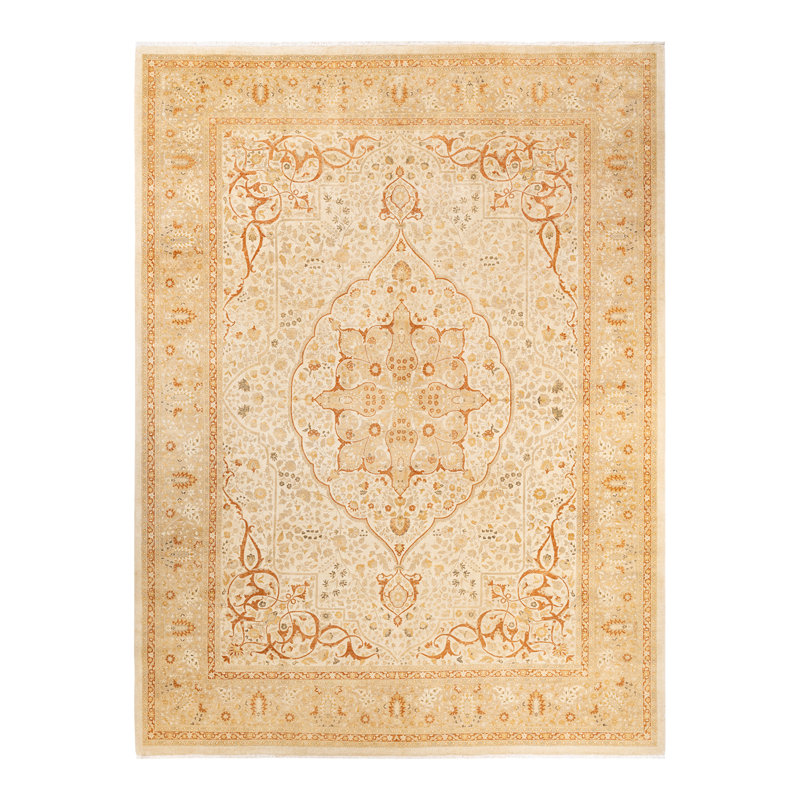 Veerle One-of-a-Kind 9' 2" X 12' 1" 2000s Wool Area Rug in Ivory