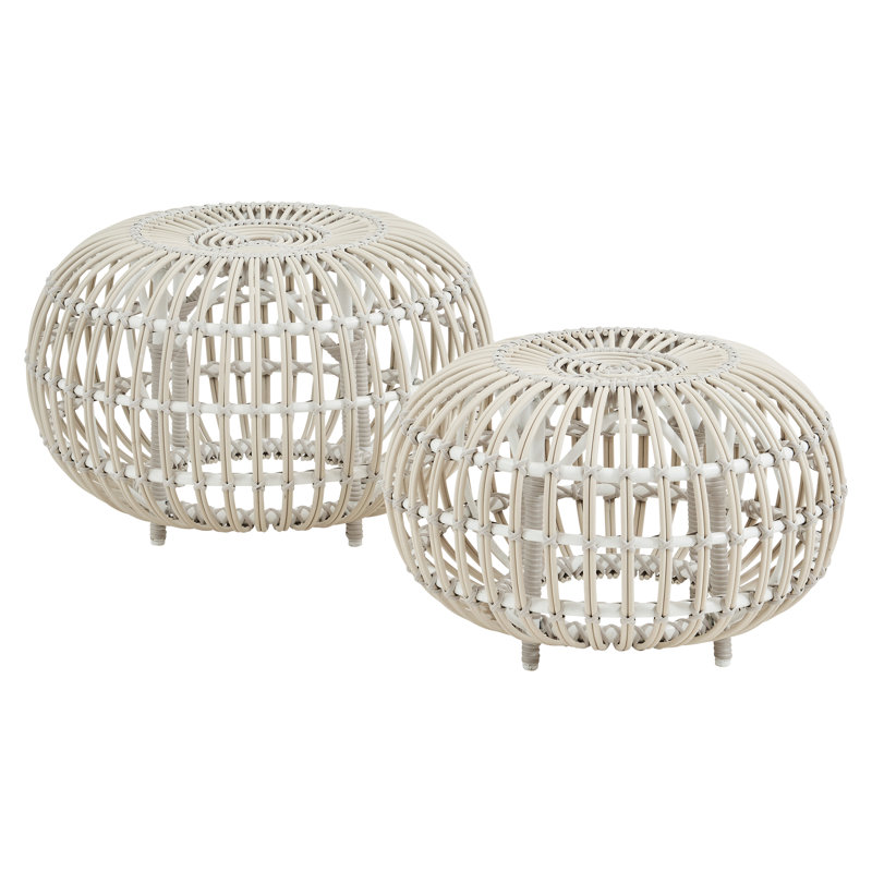 Franco Albini Large Outdoor Ottoman, Dove White