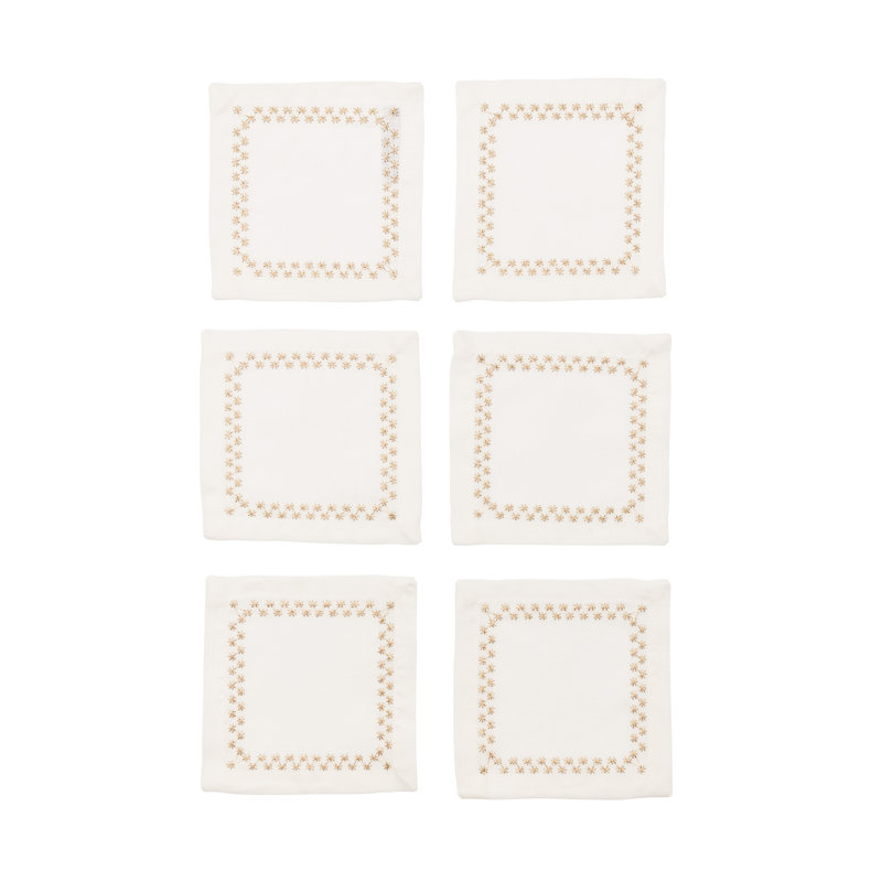 Starry Night 6 Piece Cocktail Napkin Set