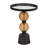 Modern Mirrored Top Side Table with Metal Base Contemporary Orb Accent Table-336233578-342056152