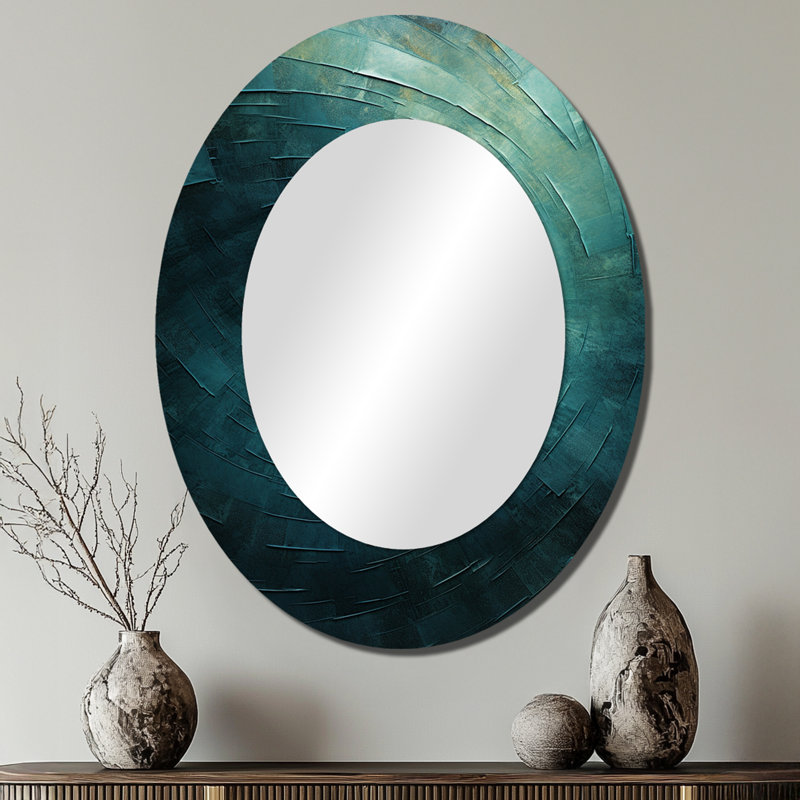 Miroir mural bleu sarcelle, 40 po x 30 po