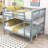 Full Over Full Wood Bunk Bed With Ladder-2035612149