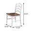 Ensemble de salle à manger 48 pièces l 48,4 po, blanc / chêne