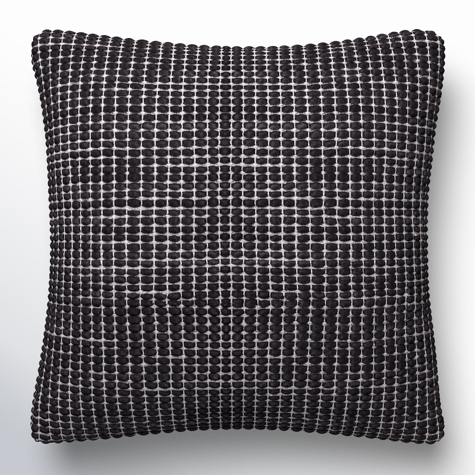 Waverly Wool Pillow Cover, Black, Pillow Cover Only - No Insert, 22" x 22"