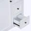 Meuble-lavabo de salle de bain avec lavabo en résine et trois tiroirs-585239745