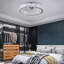 Ventilateurs de plafond modernes en cristal 17,71 po avec lumières et télécommande, chrome