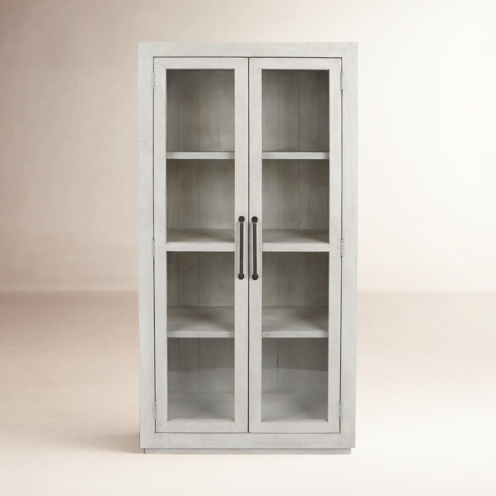 Kinston Dining Cabinet, Distressed Ivory