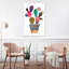 Happy Cactus by Elisabeth Fredriksson - Print on Canvas-1427675591-1427675594