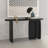 Black Solid Wood Console Table-1820028280