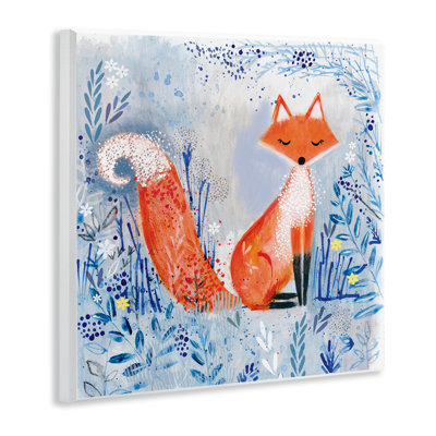 Plaque murale «Whimsical Fox Nature Collage», conception par Clare Tupper