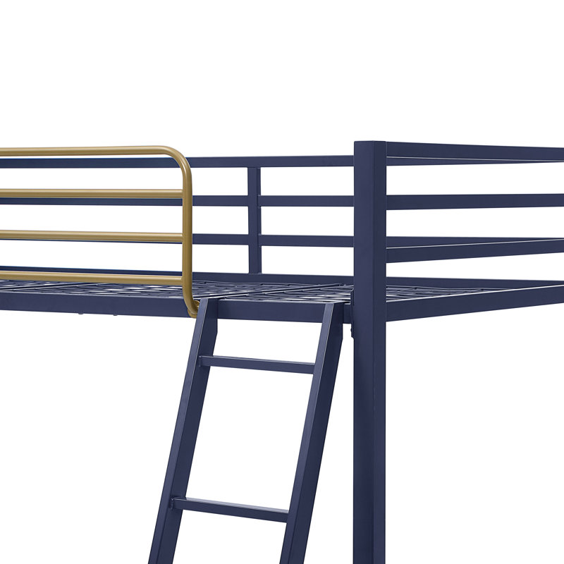 Lit mezzanine simple Audreena, Bleu marine