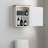 Latitude Run® Bathroom Wall Mount Storage Cabinet Single Door with Adjustable Shelf White and Gray-1022425428