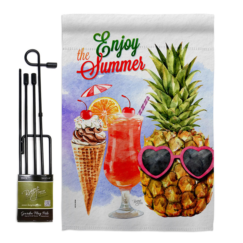 Double Sided 18.5'' H x 13'' W Polyester Flag Set