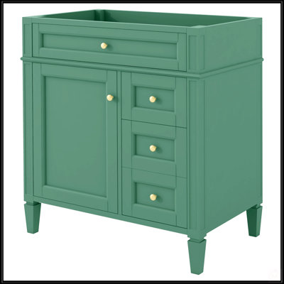 Modern 30'' Bathroom Vanity Without Top, Ample Storage With 2 Drawers And A Tip-Out Drawer For Efficient Organization