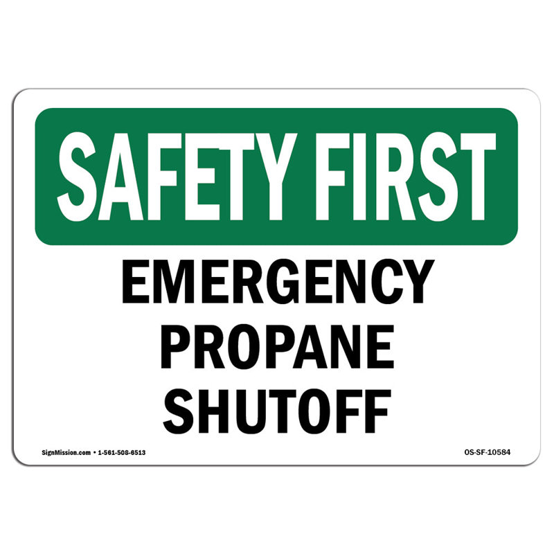 «Safety First Sign», H 12 po x l 18 po x P 0,1 po