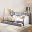 Lit plateforme simple tapissier avec rangement-894670474