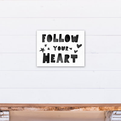 Suivez votre coeur art sur toile Mangual