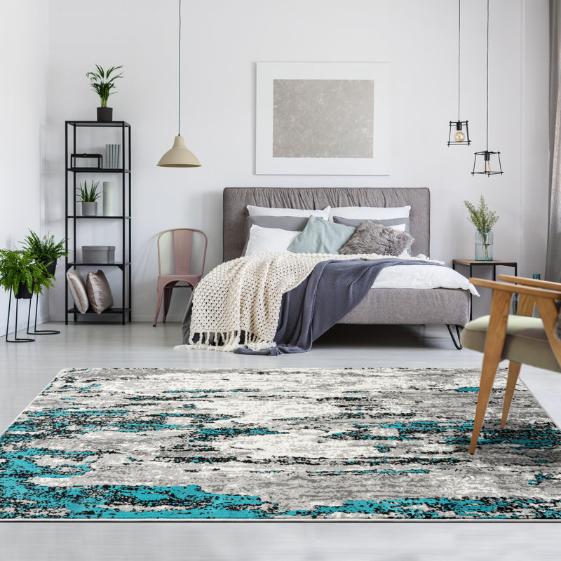 Abstract Indoor Rug, Runner 2' x 7'