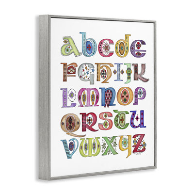 «Boho Whimsical Alphabet», art de la giclée encadrée par Marley Ungaro
