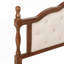 Grand lit en bois de pin avec tête de lit tapissier et pied de lit à panneau, avec deux pieds de support de rail de lit et pieds de support de plateforme centrale-2000334264