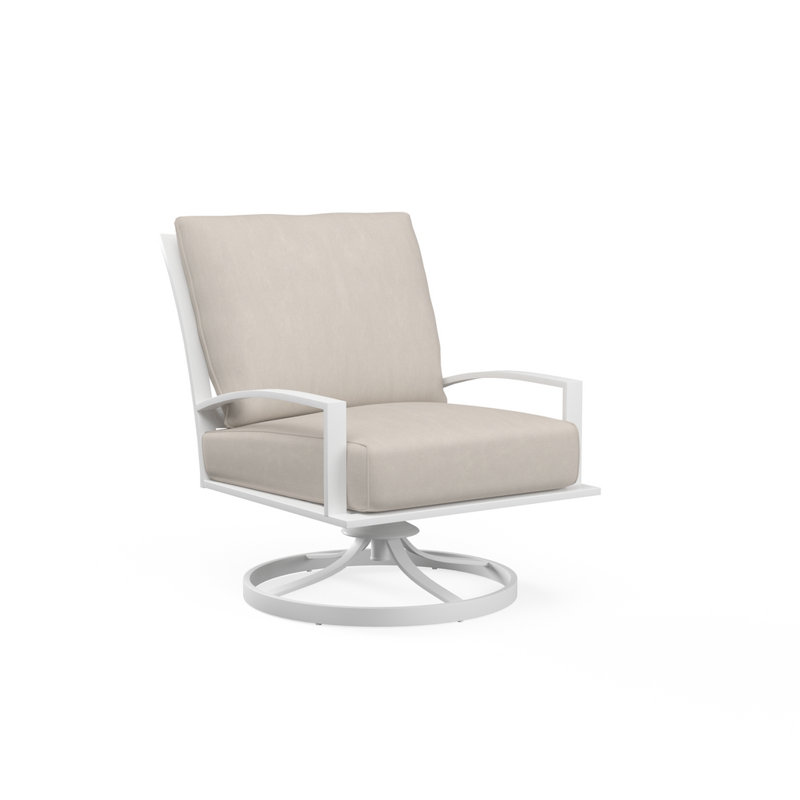 Bristol Outdoor Swivel Lounge Chair, Canvas Flax Sunbrella® Canvas