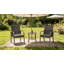 Chaise de salle à manger d'extérieur 2 pièces, structure peinte à la main, siège en coton lavé à l'eau pour le jardin, la cour et la piscine