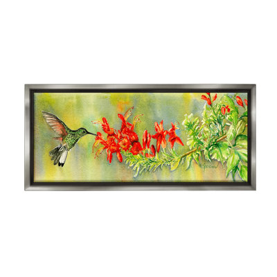 " Hummingbird And Red Lilies " by Christine Reichow