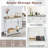 Entryway Table with Storage - Narrow Console Table with 2 Drawers and Shelf, Farmhouse Sofa Table, Wooden Small Hallway Tables for Entryway, Living Room, Hallway, Distressed White