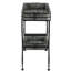 32X15x31" Galvanized Tray Table Featuring Two Handled Trays, Adds Charm To Industrial, Shabby - Chic Or Spaces, 18.3 Lbs Iron With Trays And Handles, Suits Various Decor Styles Patio Use,