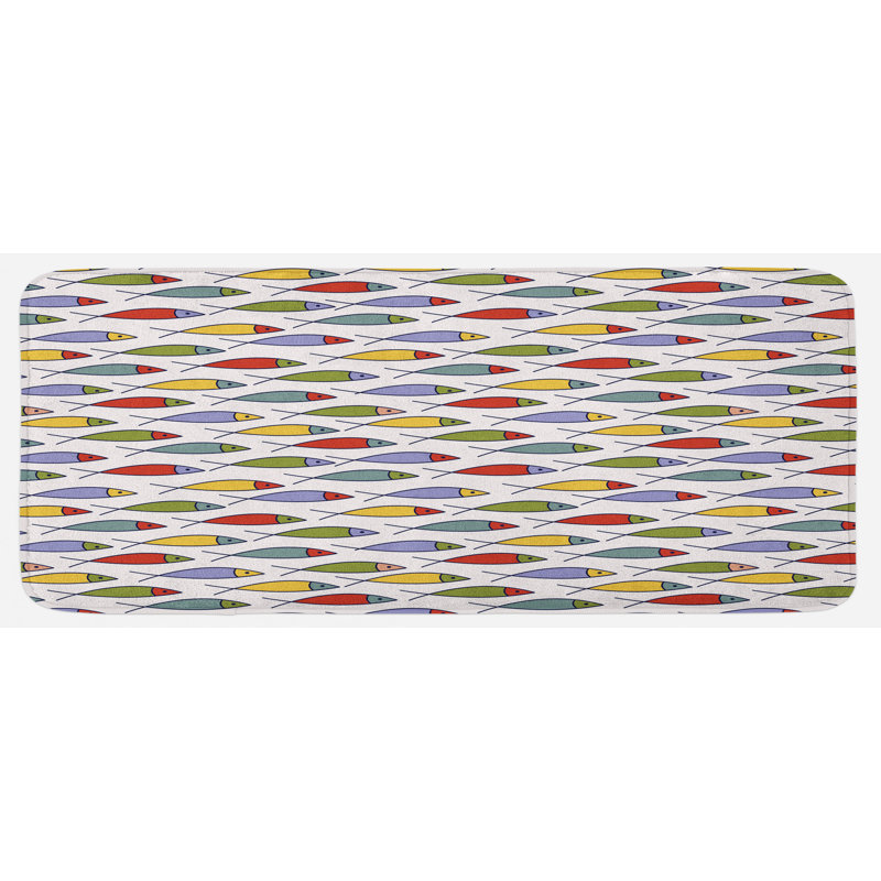 Coastal Polyester Kitchen Mat