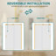 Porte de douche coulissante simple sans cadre l 48 po x H 76 po avec verre trempé 5/16 po-113571187