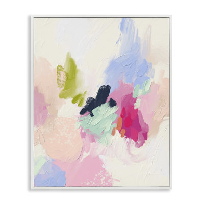 Pastel Abstract Paint Strokes Framed Giclee Art by Lisa Nohren